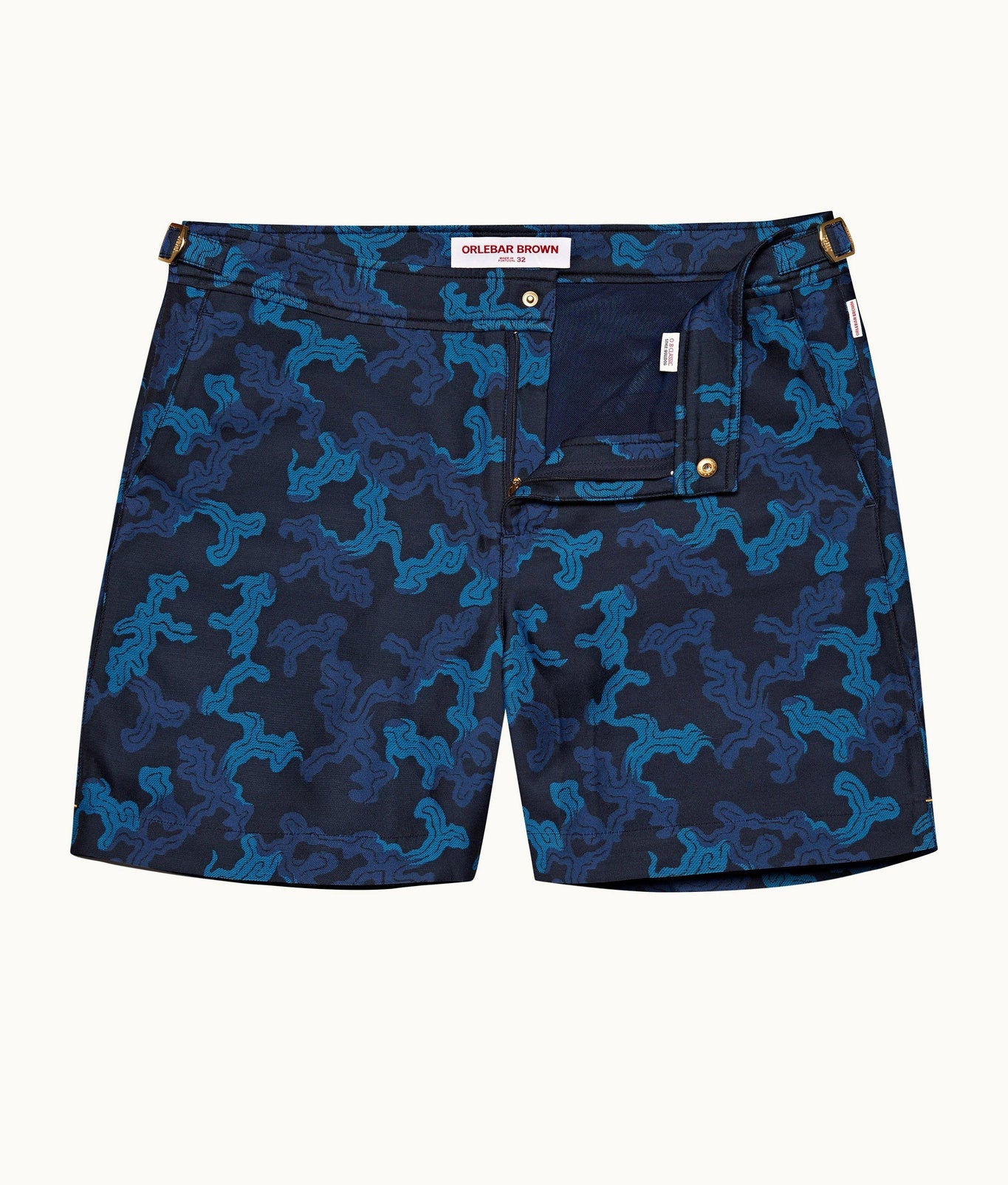 Bulldog X Jacquard Mid-Length Swim Shorts | Dark Sapphire