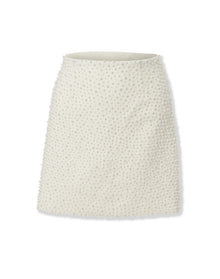 Embroidered Mini Skirt | Ivory