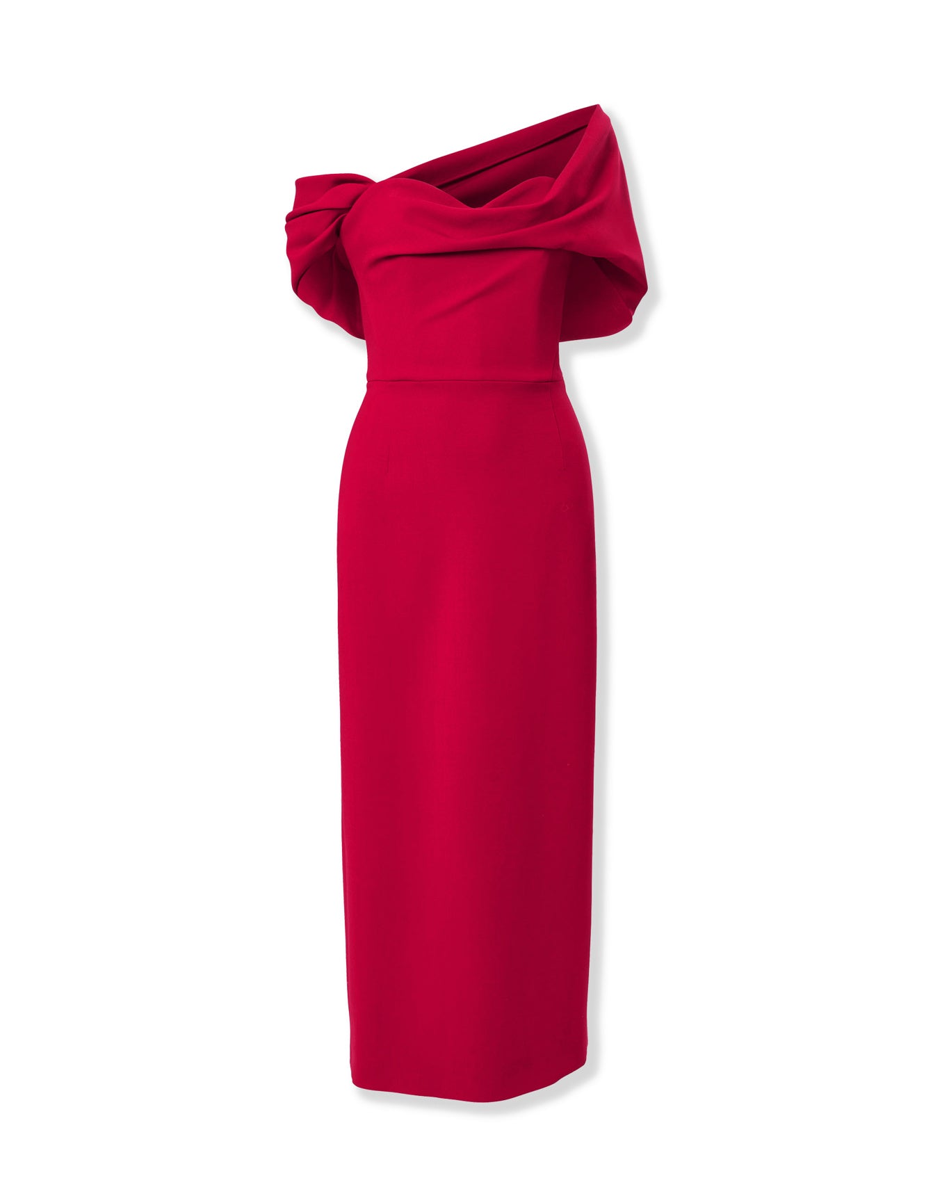 Draped Midi Dress | Claret
