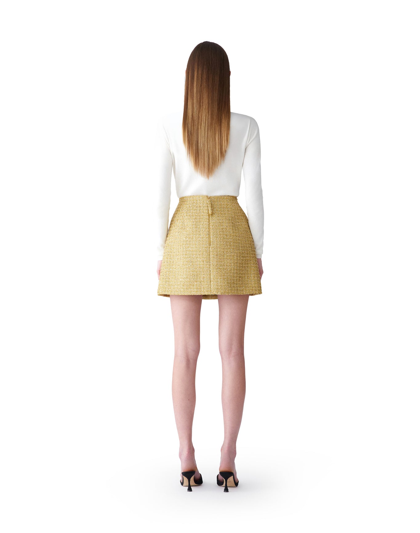 Embroidered Long Sleeve Crewneck Sweater | Ivory
