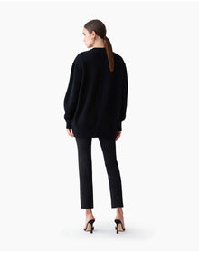 Embroidered Long Sleeve Crewneck Sweater | Black Multi (V1)