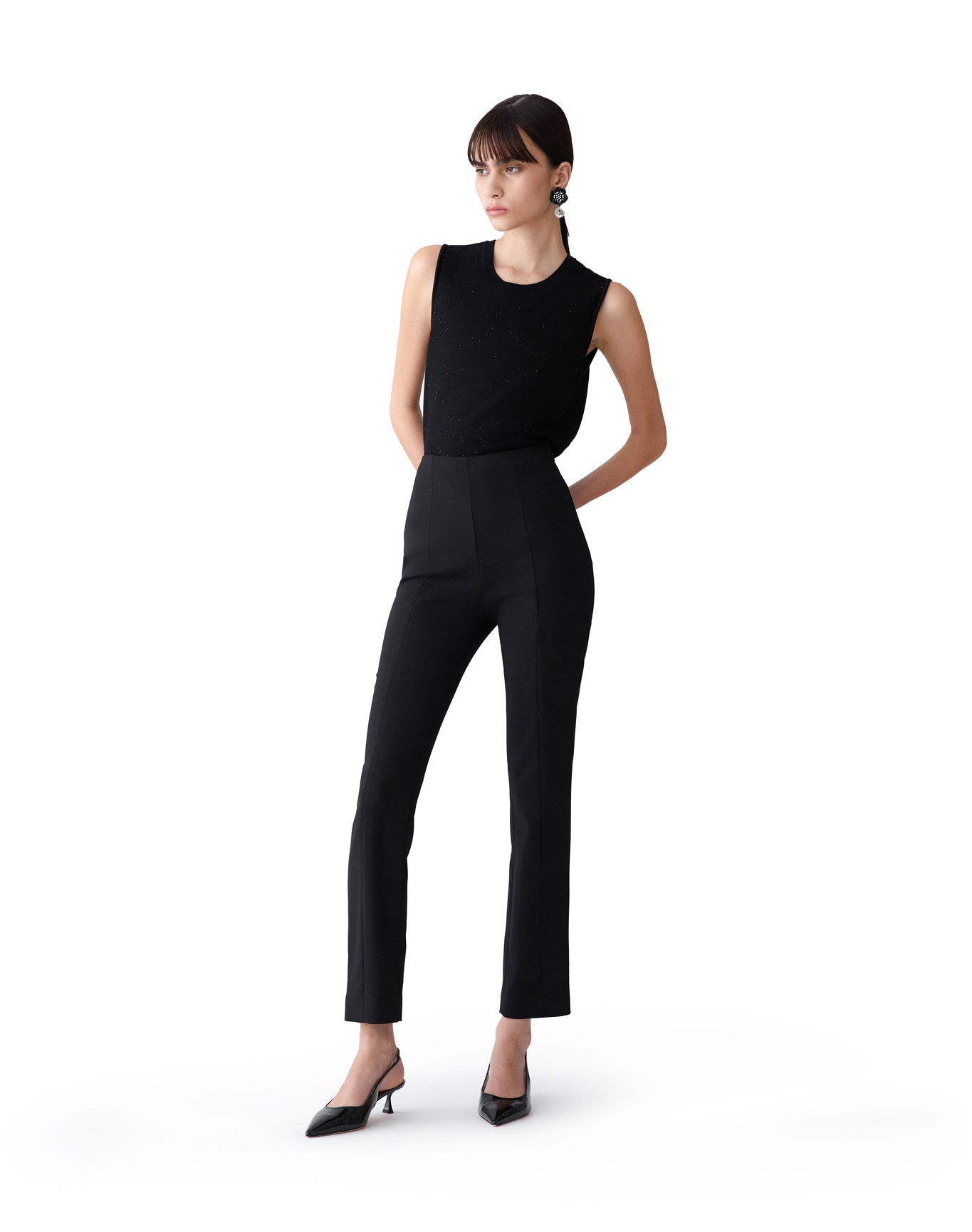 Sleeveless Crewneck Tank | Black