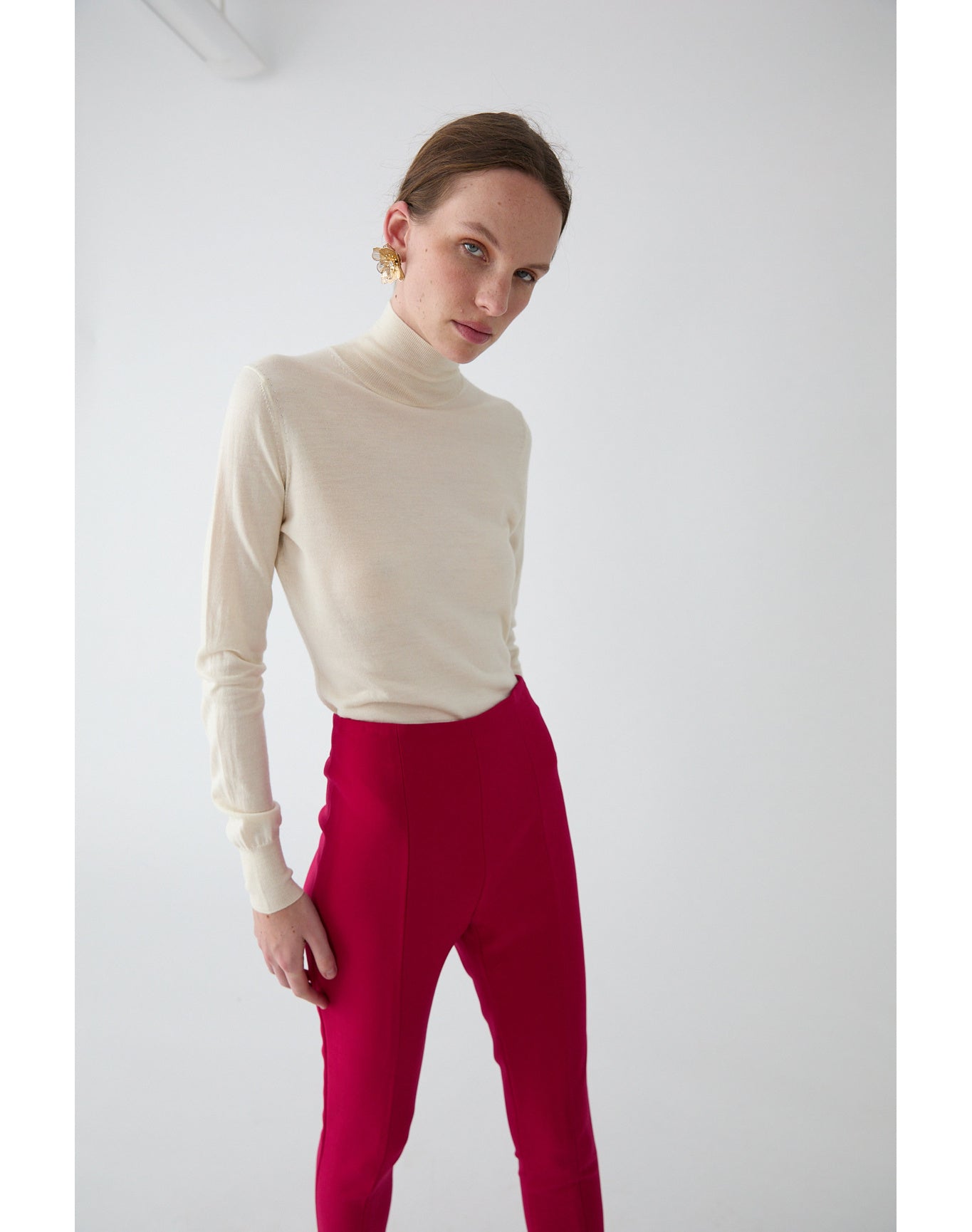 Long Sleeve Turtleneck Sweater | Ivory