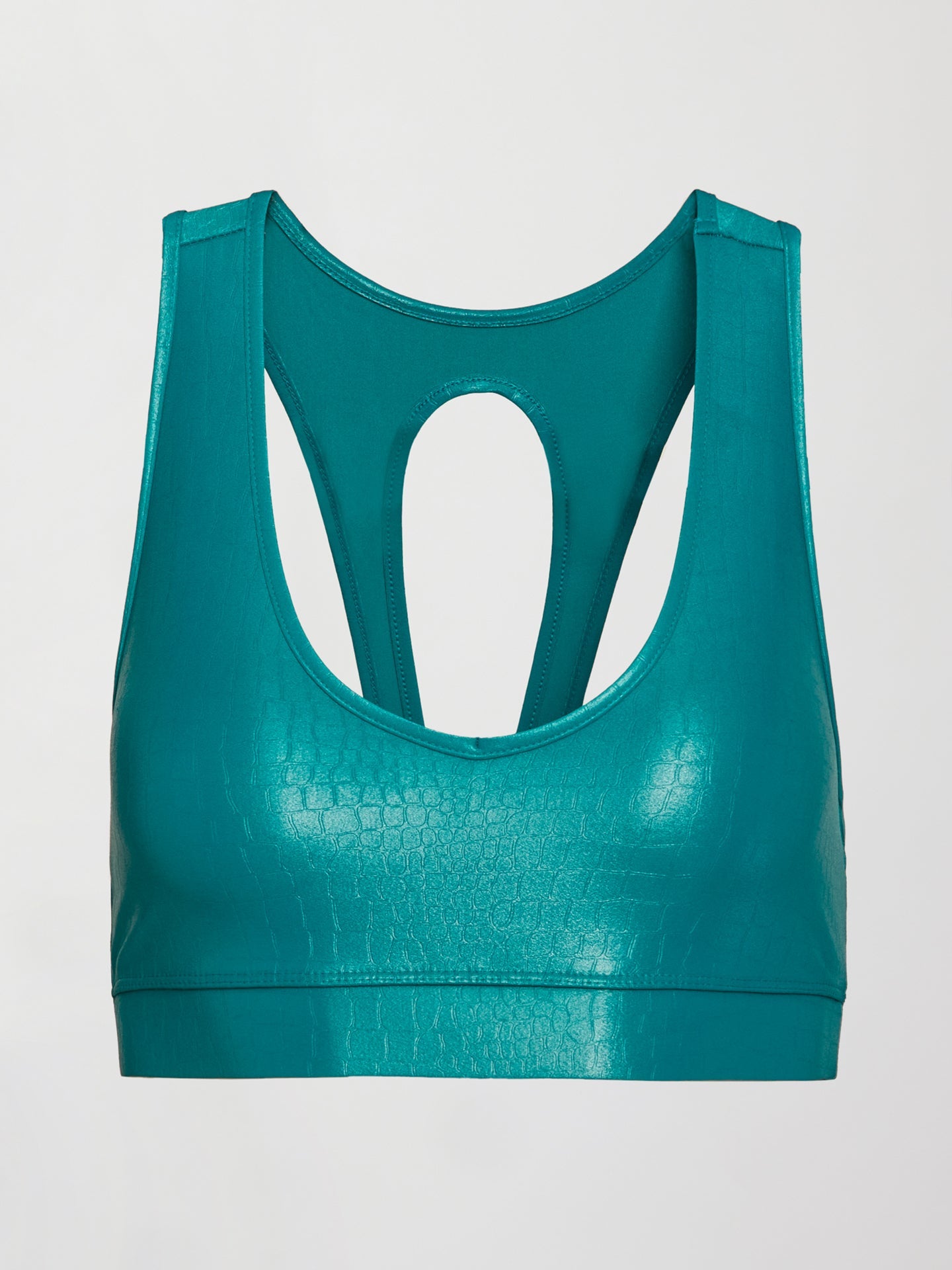 Carbon38 | Action Bra 2.0 In Crocodile Takara Shine | Velvet Green