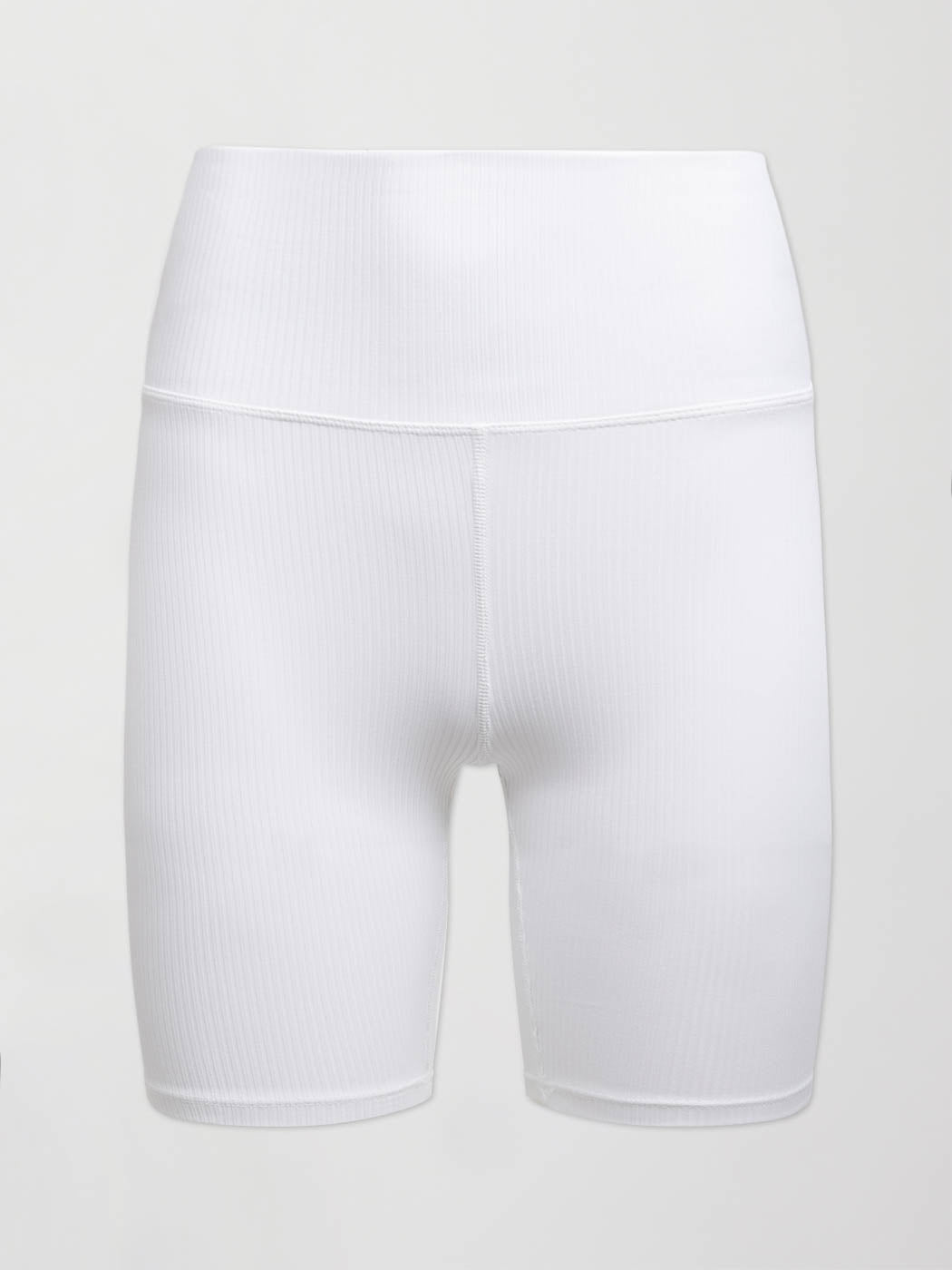 Carbon38 | Ribbed Biker Short | White