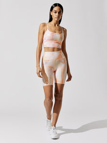 Carbon38 | Printed Core Biker Short | Warped Marble