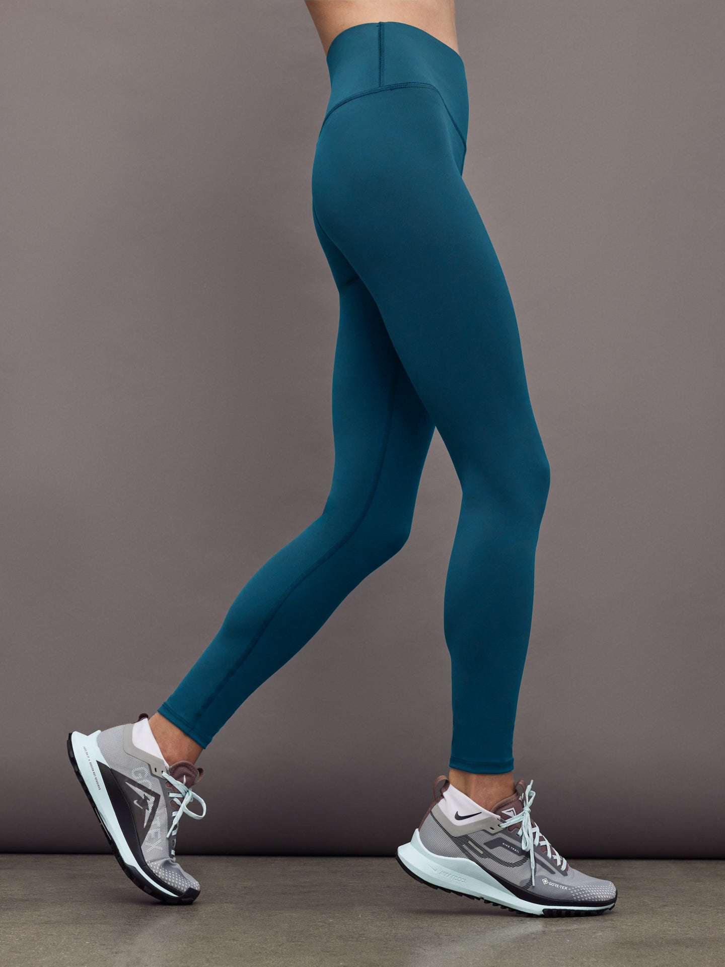 High Rise Full-Length Legging in Diamond Compression | Deep Lagoon