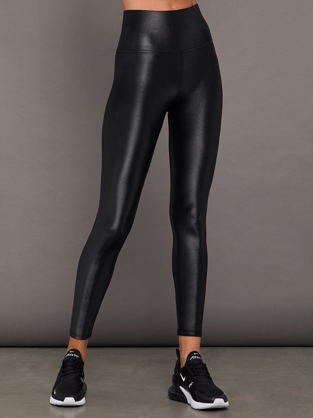 High Rise Full-Length Legging in Takara Shine | Black