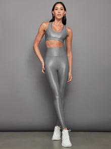 High Rise Full-Length Legging in Takara Shine | Steel Grey