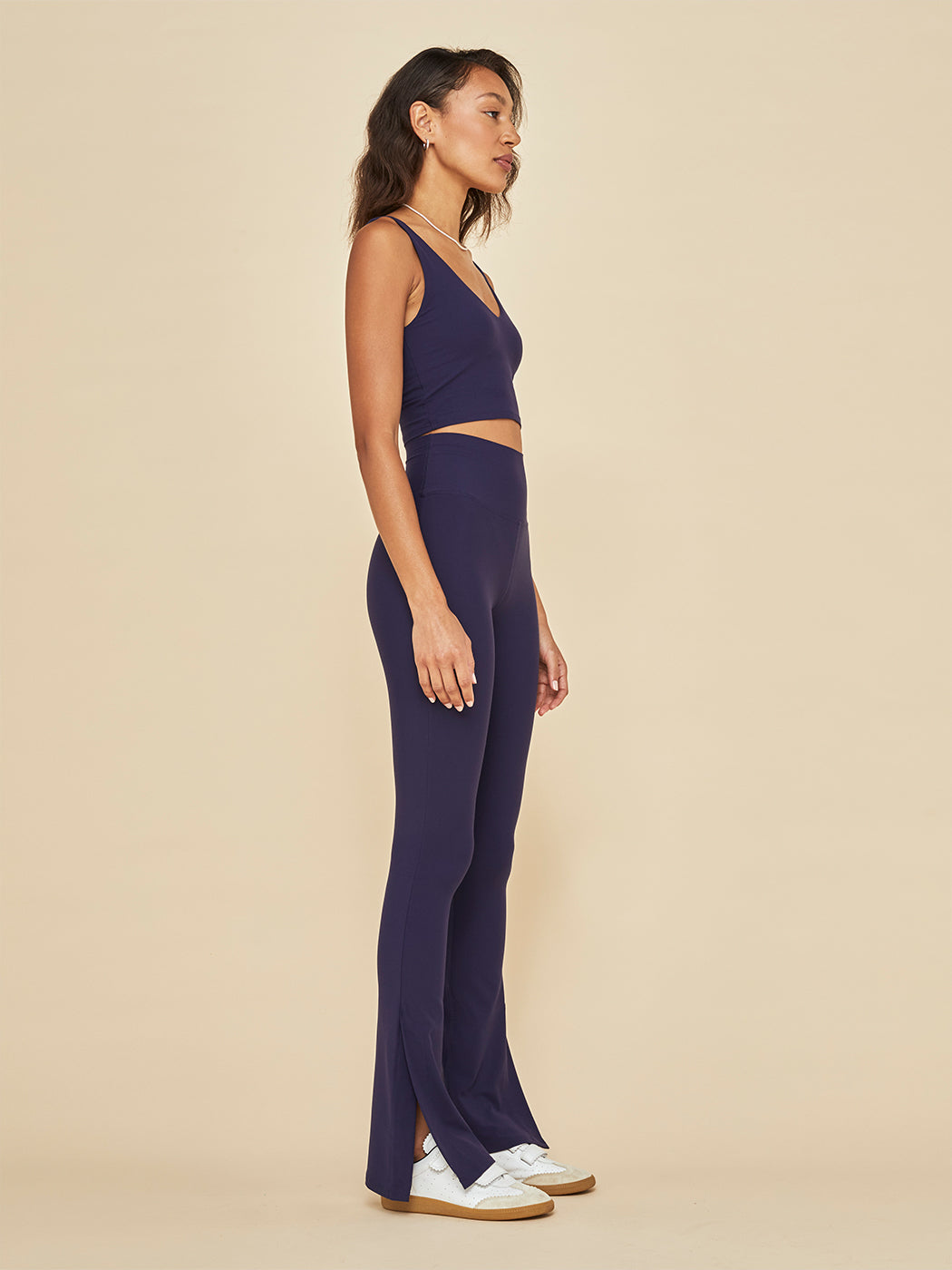 V-Neck Longline Bra in Melt | Evening Blue