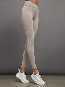 Carbon38 | Wrap Legging In Heather Melt | Heather Oatmeal