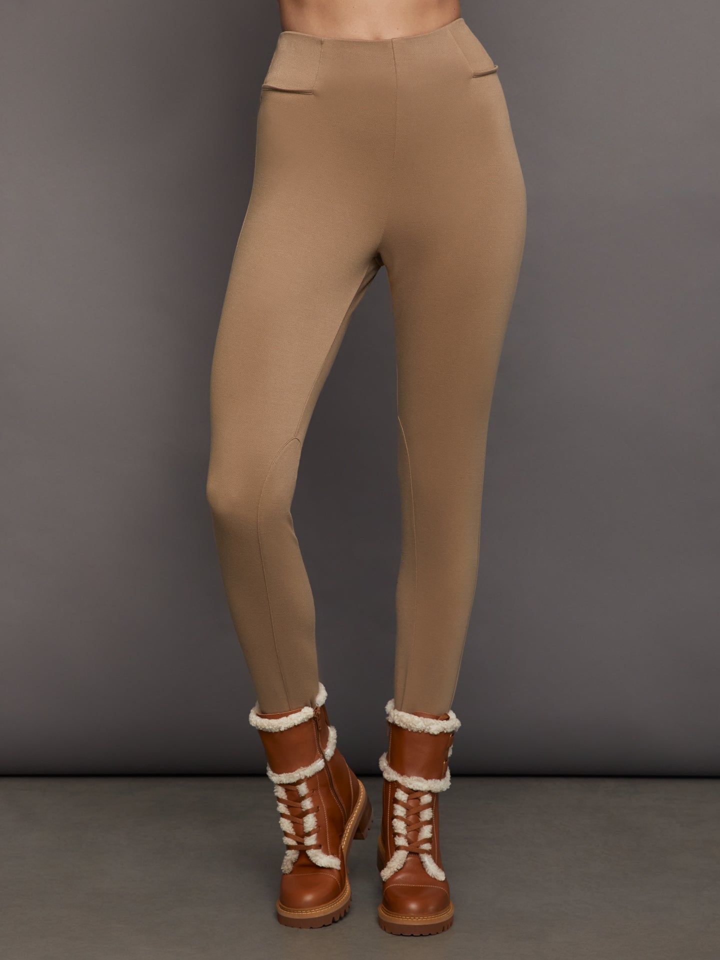 Stretch Twill Stirrup Legging | Khaki