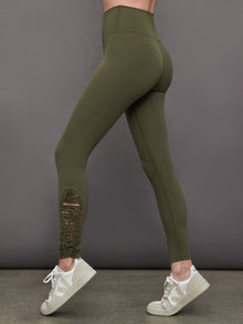 Carbon38 | Crochet Legging in Melt | Olive