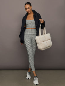 Houndstooth Legging | Ivory / Faded Black