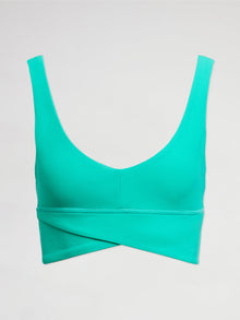 Carbon38 | Wrap Sports Bra In Melt | Green