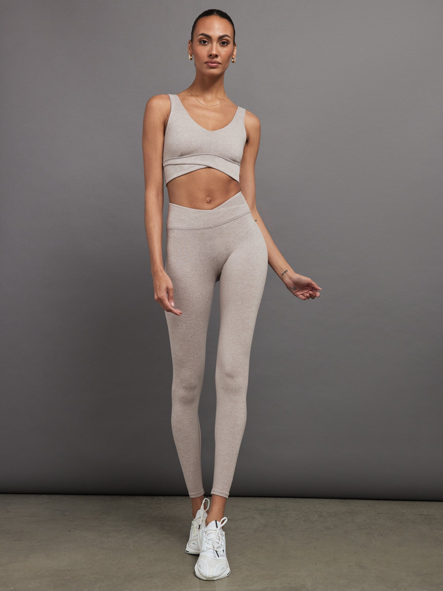Wrap Bra in Heather Melt | Heather Oatmeal