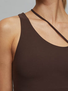 Carbon38 | One Shoulder Convertible Bra Top In Melt | Dark Oak