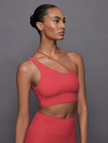 One Shoulder Convertible Bra Top in Melt | Tomato