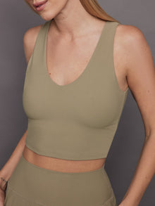 V-Neck Longline Bra | Silversage