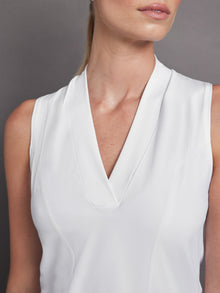 Wrap Neck Tank | White