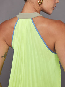 Carbon38 | Pleated Back Tank in Melt | Silversage/Acid Lime