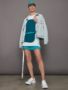 Carbon38 | Mod Tennis Top in Scuba | Deep Lagoon