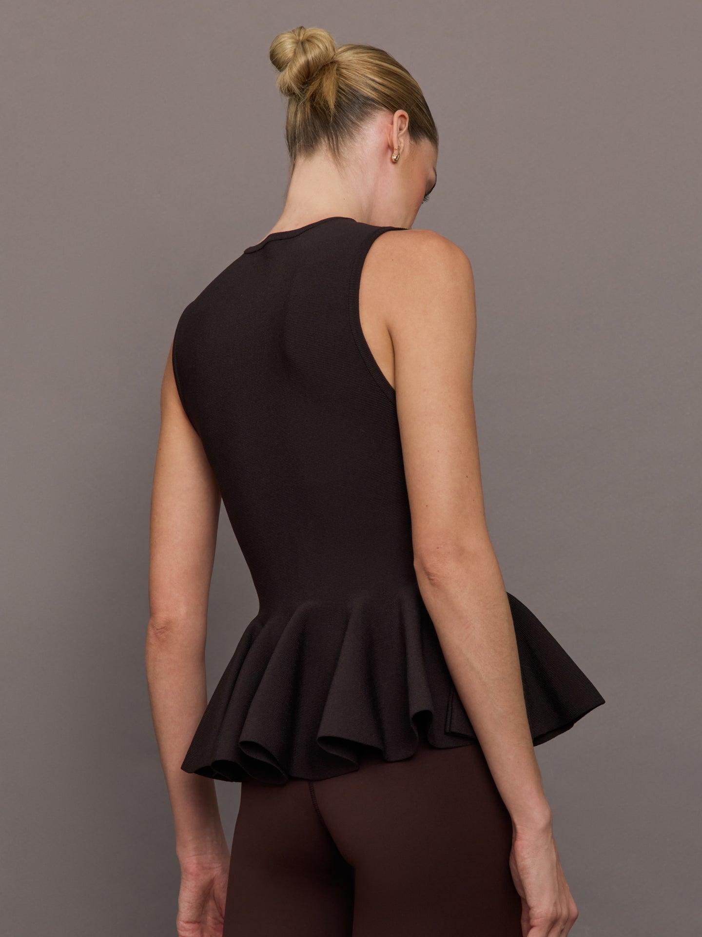 Peplum Sweater Tank | Chocolate Torte