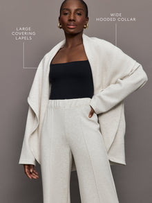 Carbon38 | Knit Cocoon Cardigan in Interlock | Moonbeam Heather