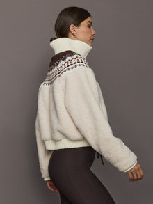 Fairisle Sherpa Jacket | Natural