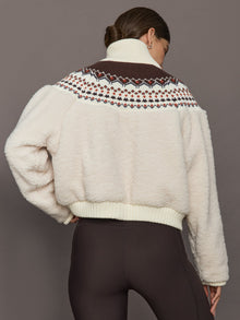 Fairisle Sherpa Jacket | Natural