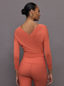 Cross Over Sweater | Burnt Sienna