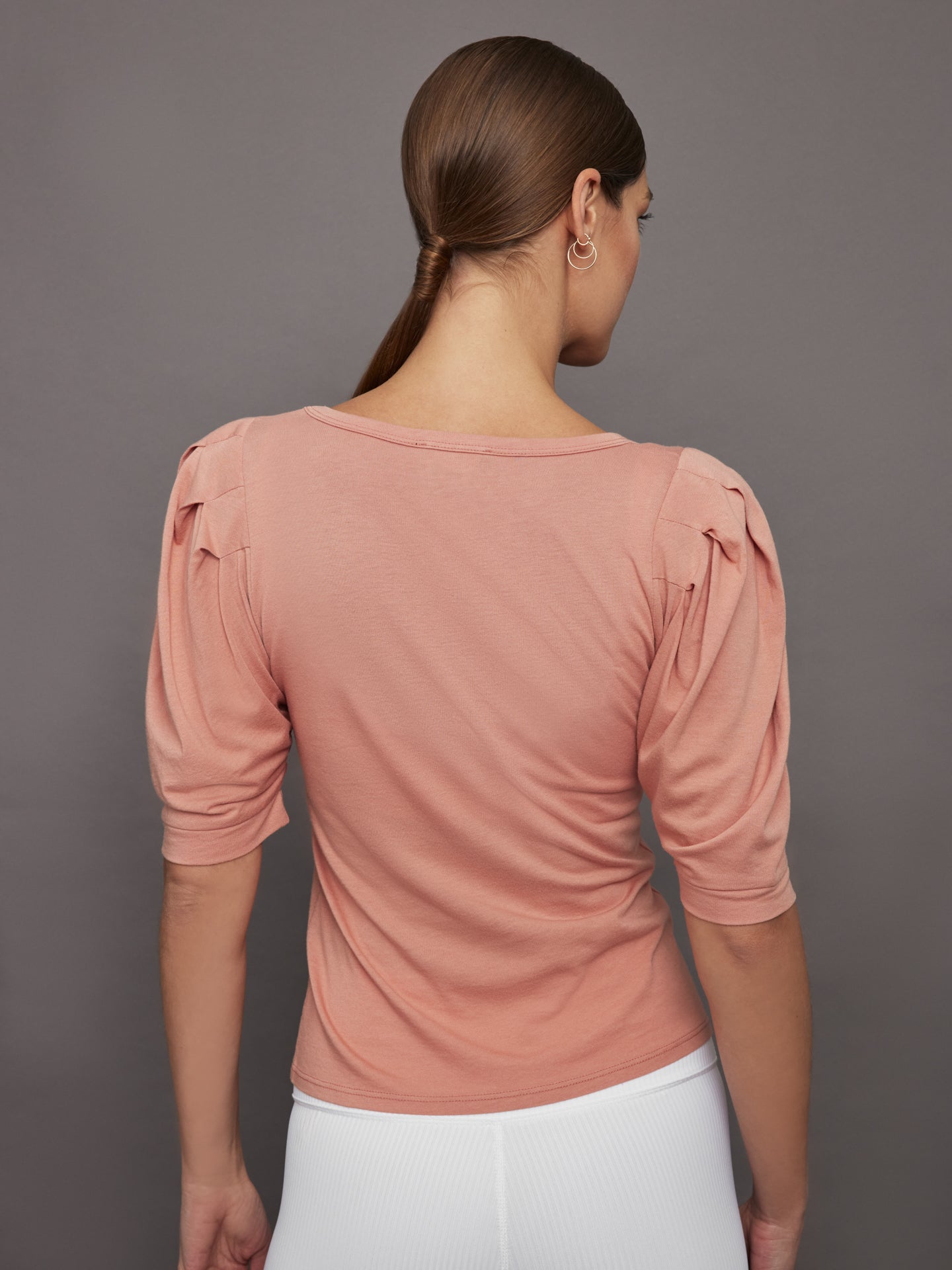 Carbon38 | Puff Sleeve Tee | Muted Clay
