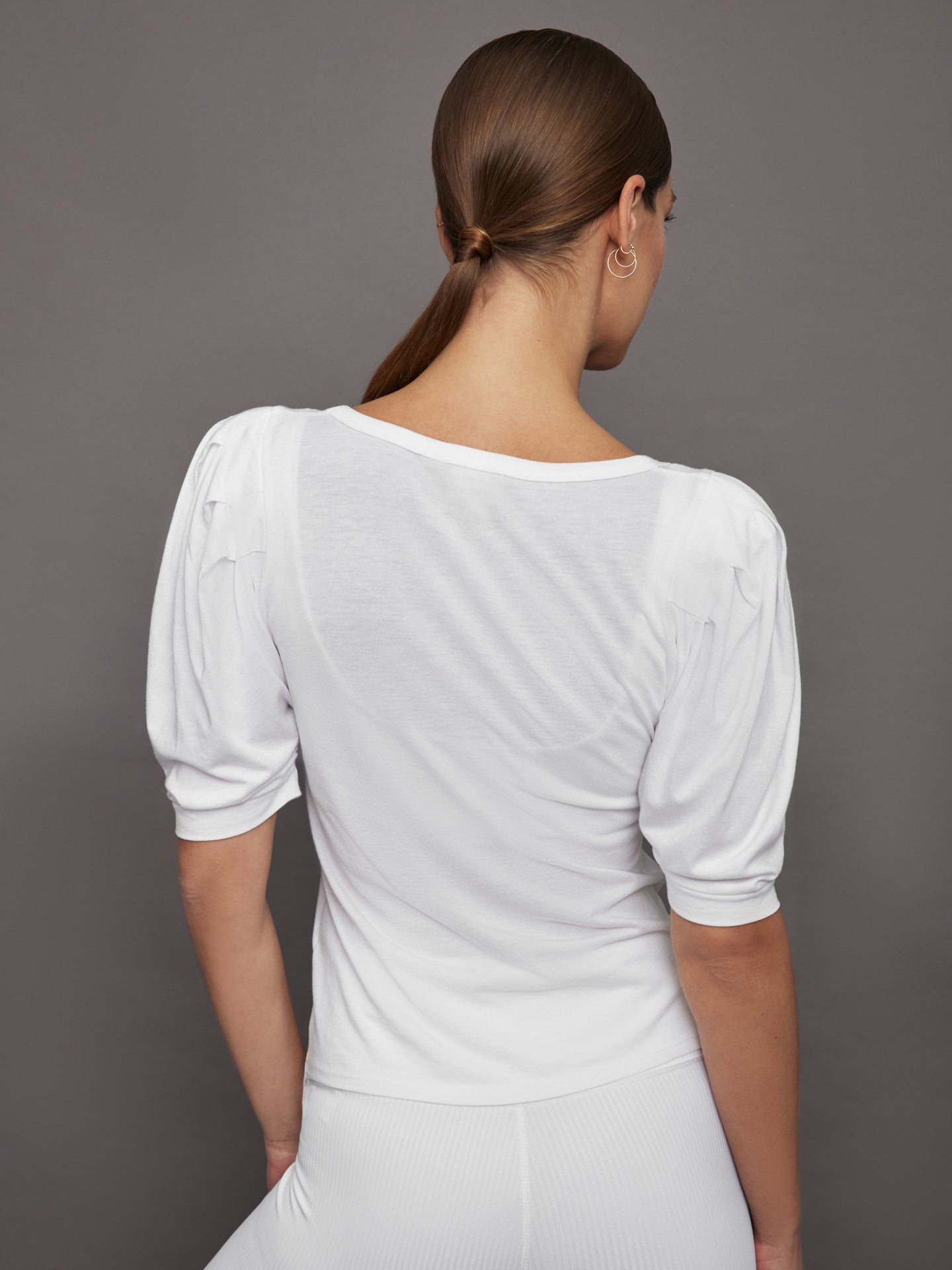 Puff Sleeve Tee | White