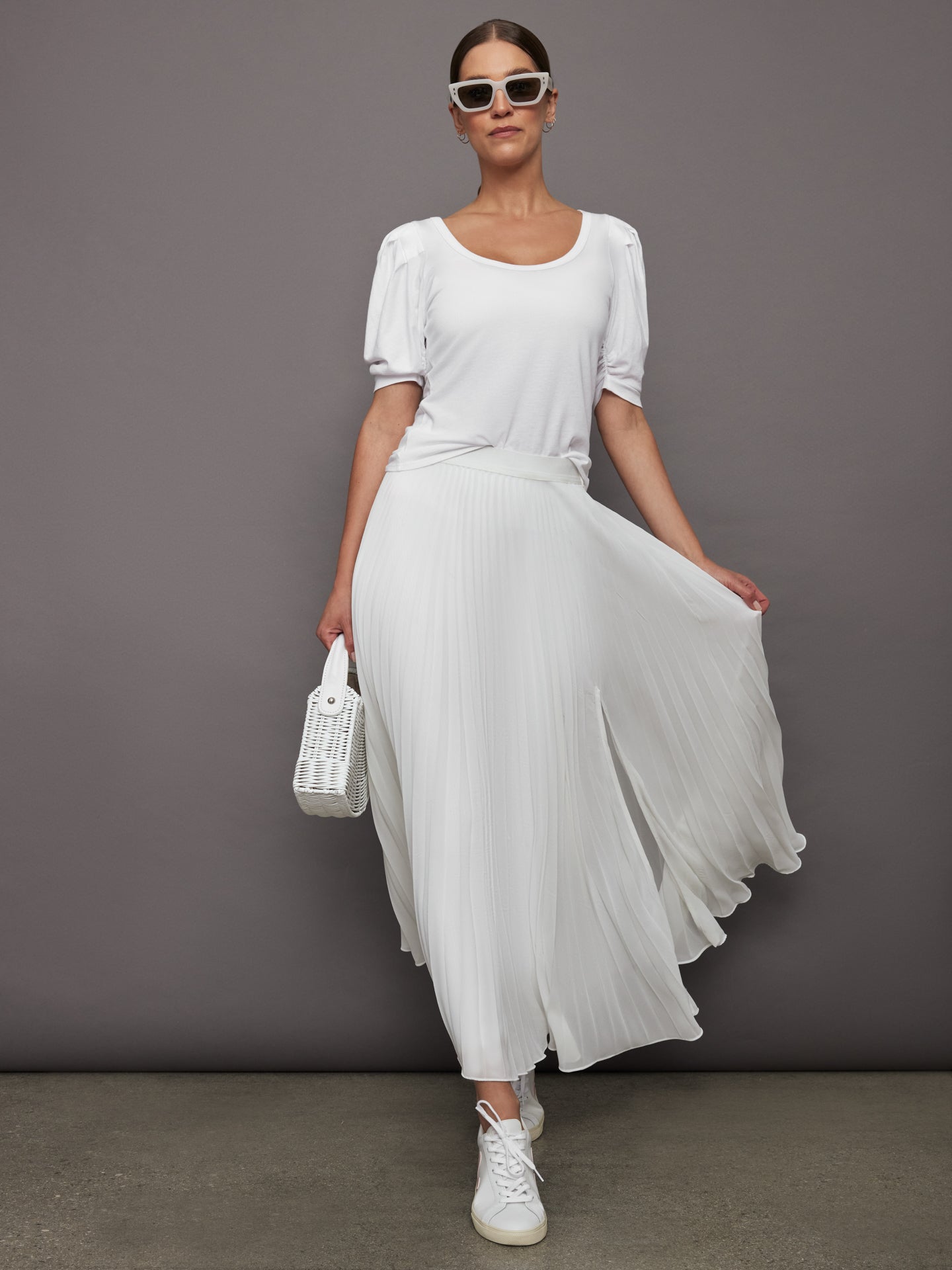 Puff Sleeve Tee | White