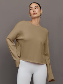 Crew Neck Sweatshirt in French Terry | Chinchilla