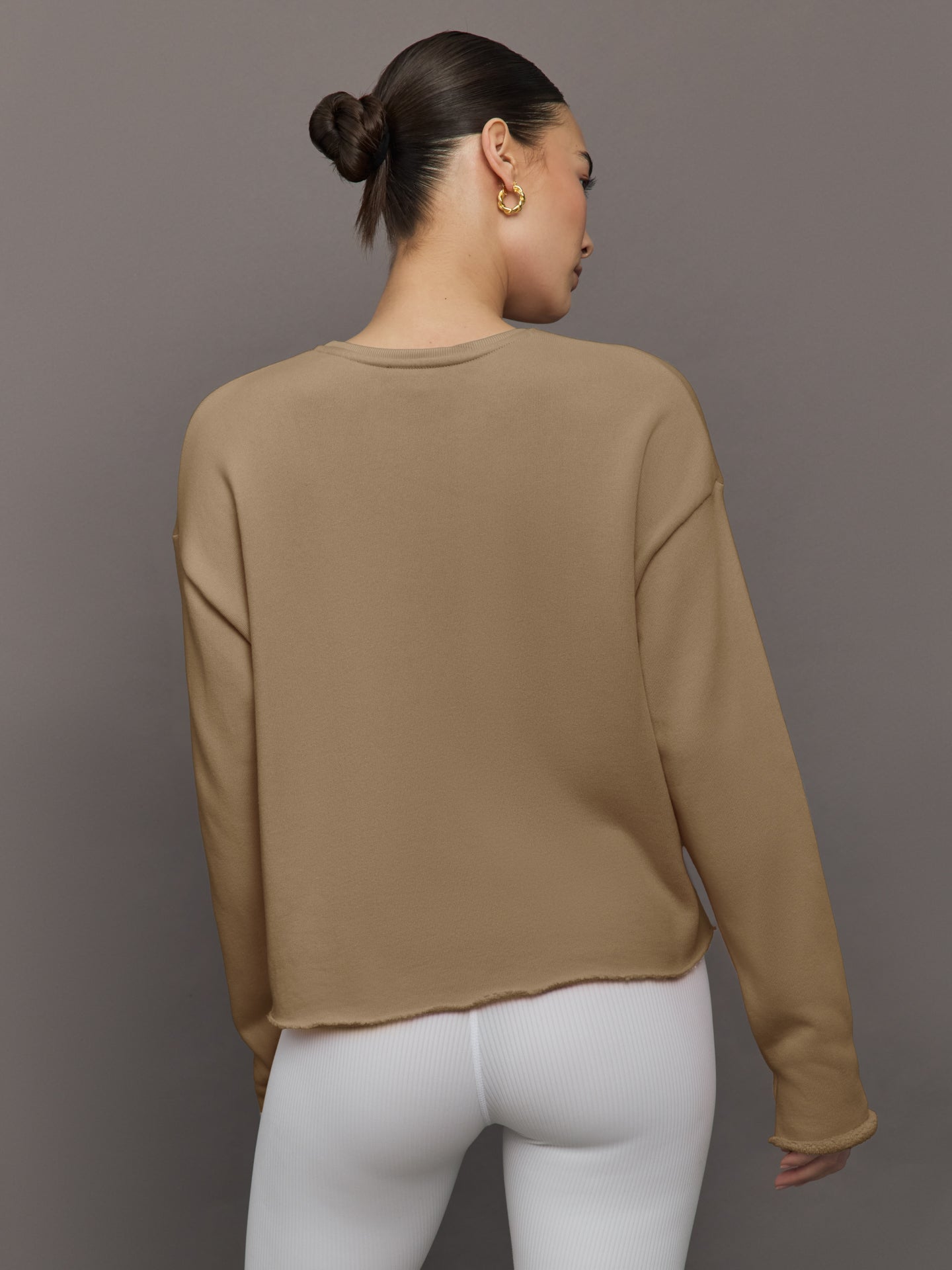 Crew Neck Sweatshirt in French Terry | Chinchilla