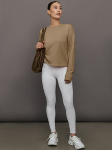 Crew Neck Sweatshirt in French Terry | Chinchilla