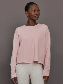 Crew Neck Sweatshirt in French Terry | Lotus