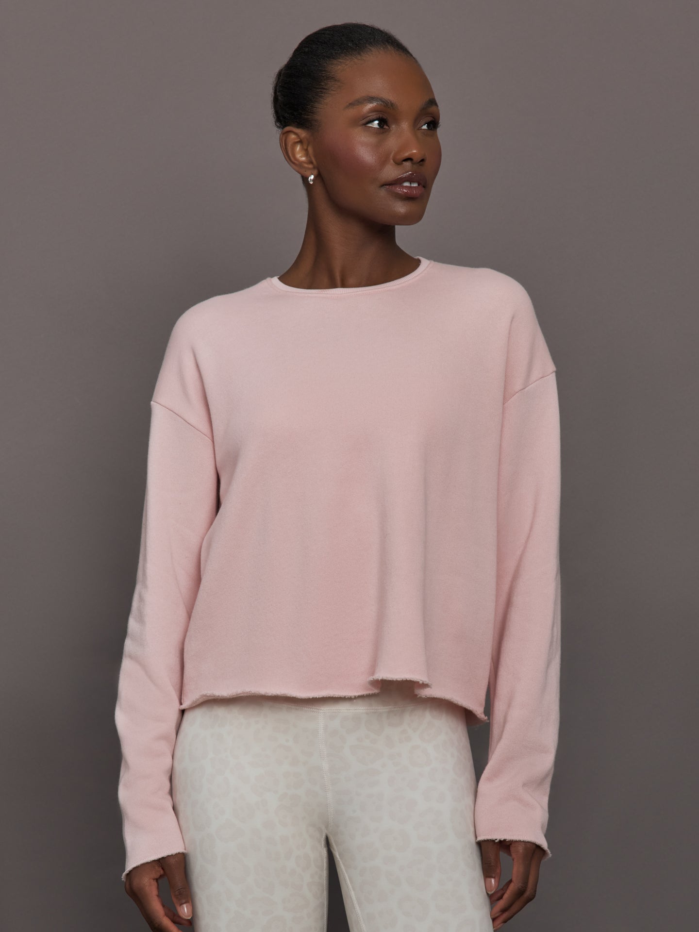 Crew Neck Sweatshirt in French Terry | Lotus