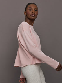 Crew Neck Sweatshirt in French Terry | Lotus