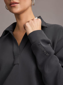 Carbon38 | Logo Sweatshirt in Modal Luxe | Faded Black