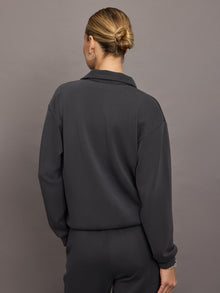 Carbon38 | Logo Sweatshirt in Modal Luxe | Faded Black
