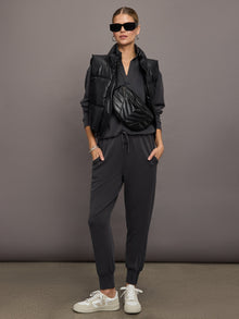 Carbon38 | Logo Sweatshirt in Modal Luxe | Faded Black