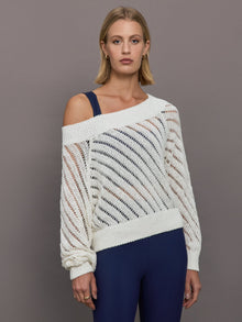 Open Knit Sweater | White
