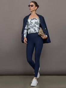 Toile Long Sleeve Top | Navy Toile