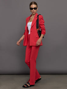 Split Leg Pant in Scuba | Tomato