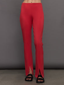 Split Leg Pant in Scuba | Tomato