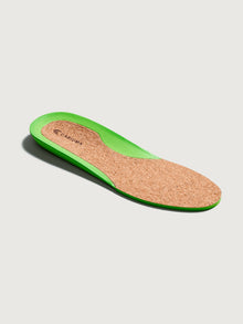 Insole with green edges. 