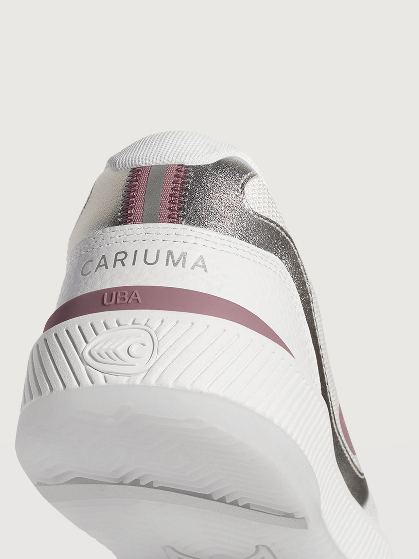 Cariuma | Uba Premium Leather & Mesh Sneakers | White/Metallic Silver Blush Pink