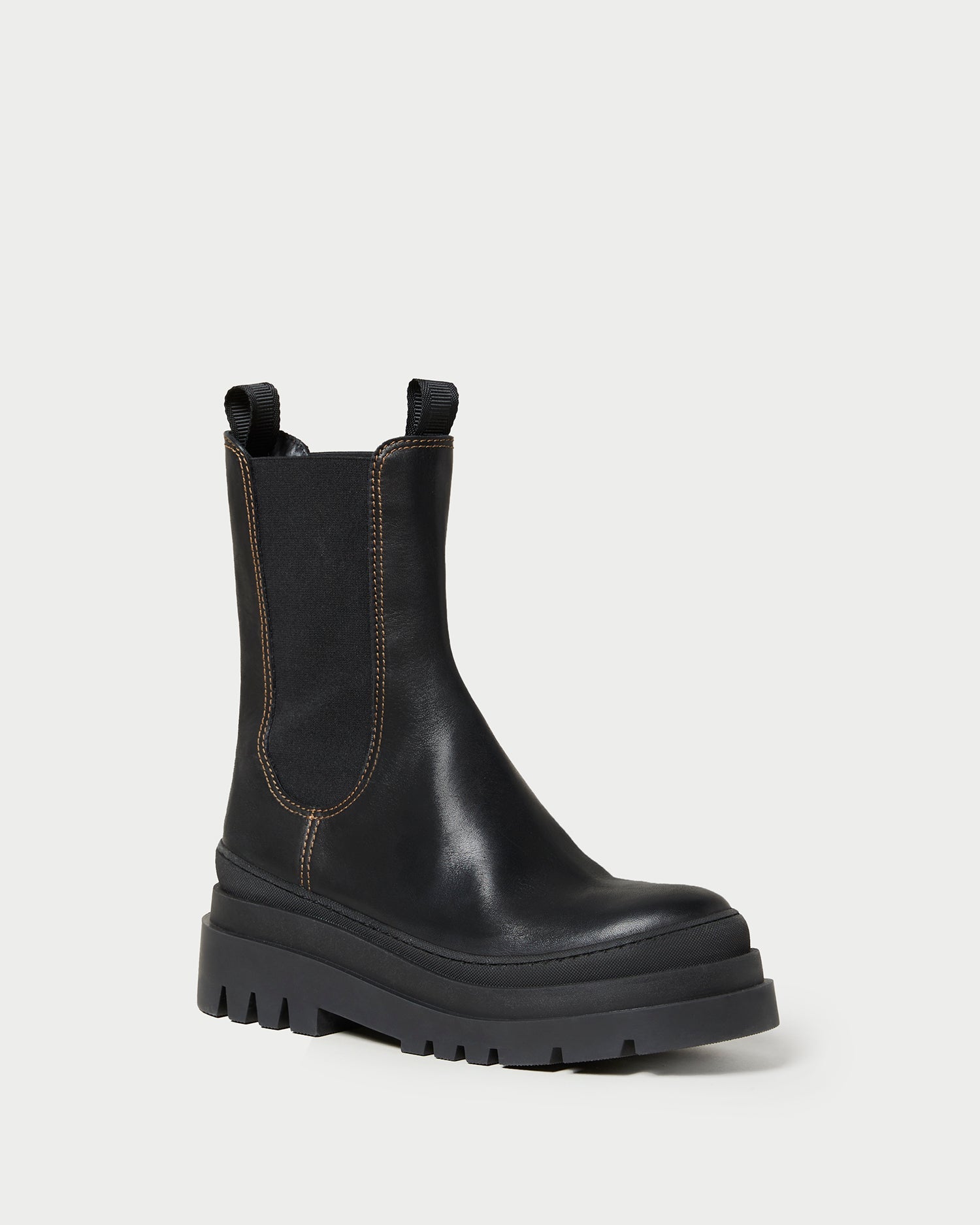 Carlota Chunky Lug Boot | Black/Black